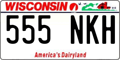 WI license plate 555NKH