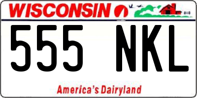 WI license plate 555NKL