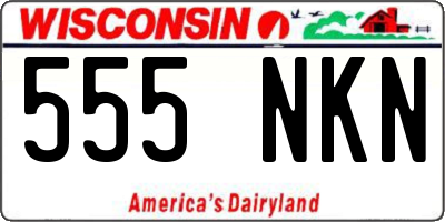 WI license plate 555NKN