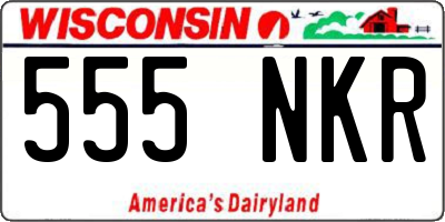 WI license plate 555NKR