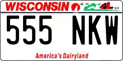WI license plate 555NKW