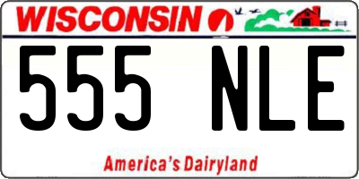 WI license plate 555NLE