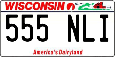 WI license plate 555NLI