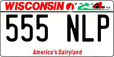 WI license plate 555NLP