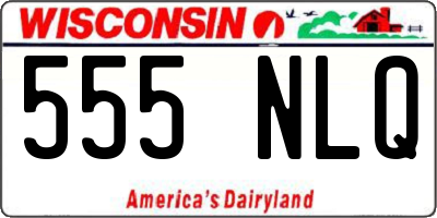 WI license plate 555NLQ