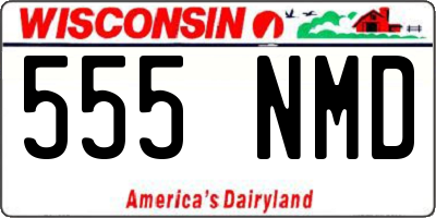 WI license plate 555NMD