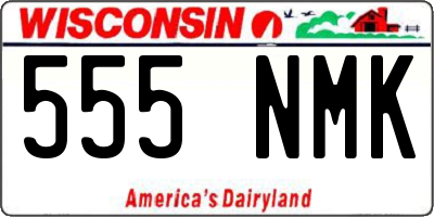 WI license plate 555NMK