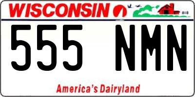 WI license plate 555NMN