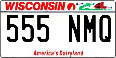 WI license plate 555NMQ