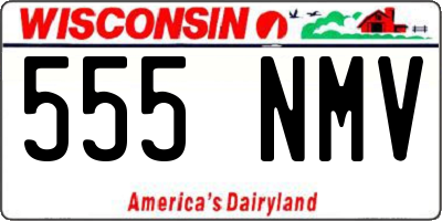 WI license plate 555NMV