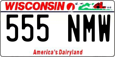 WI license plate 555NMW