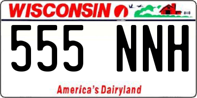 WI license plate 555NNH