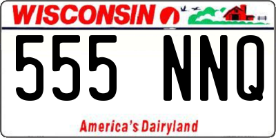 WI license plate 555NNQ