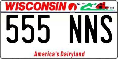 WI license plate 555NNS