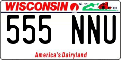 WI license plate 555NNU
