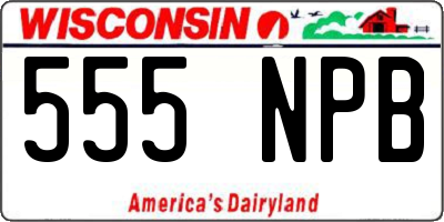 WI license plate 555NPB