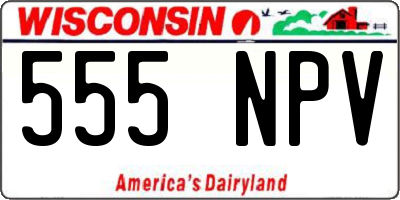 WI license plate 555NPV