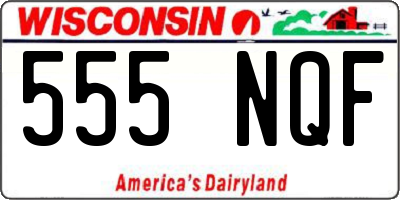 WI license plate 555NQF
