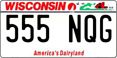 WI license plate 555NQG