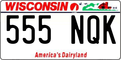 WI license plate 555NQK