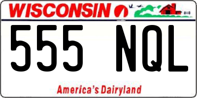 WI license plate 555NQL