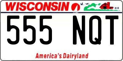 WI license plate 555NQT