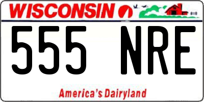 WI license plate 555NRE