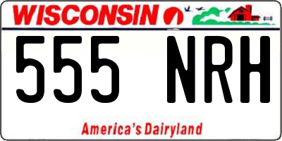 WI license plate 555NRH