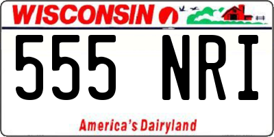 WI license plate 555NRI