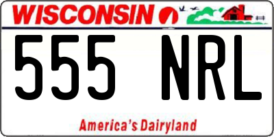 WI license plate 555NRL