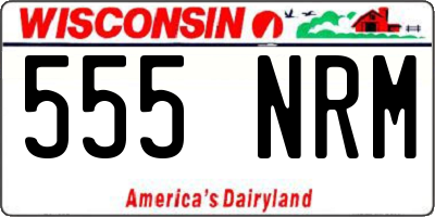 WI license plate 555NRM