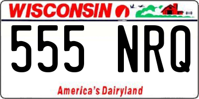 WI license plate 555NRQ