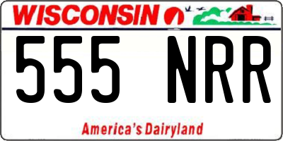 WI license plate 555NRR