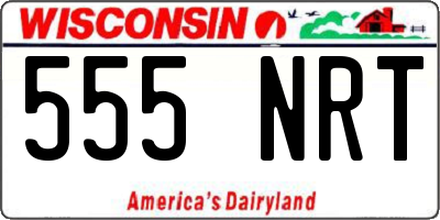 WI license plate 555NRT