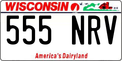 WI license plate 555NRV