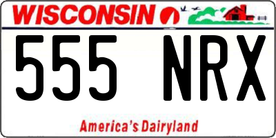 WI license plate 555NRX