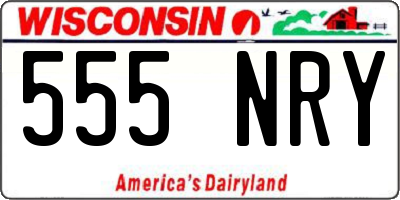 WI license plate 555NRY