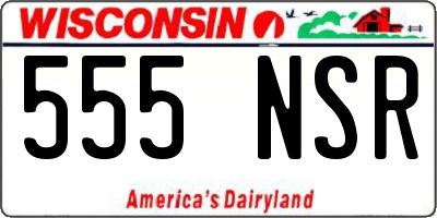 WI license plate 555NSR