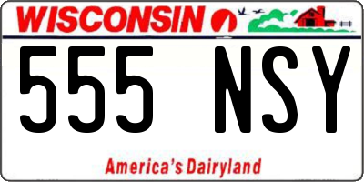 WI license plate 555NSY