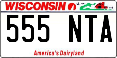WI license plate 555NTA