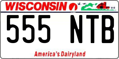 WI license plate 555NTB