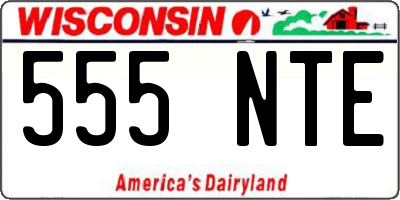 WI license plate 555NTE