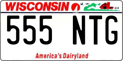 WI license plate 555NTG