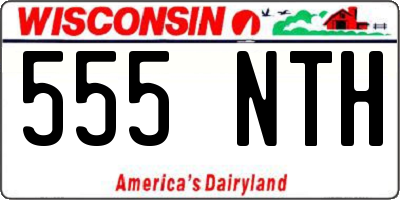 WI license plate 555NTH