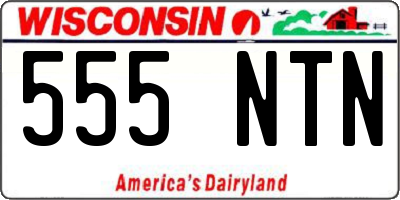 WI license plate 555NTN