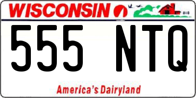WI license plate 555NTQ