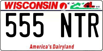 WI license plate 555NTR