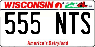WI license plate 555NTS