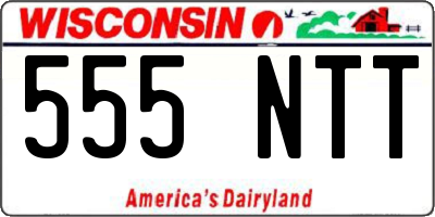 WI license plate 555NTT