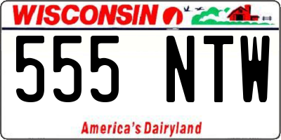 WI license plate 555NTW